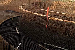 保山砼烟囱新建施工现场